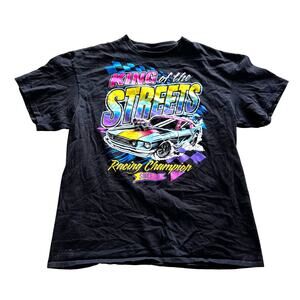 DOM Men's XL King Of The Streets Racing Champion 68 Mustang Graphic T-shirt